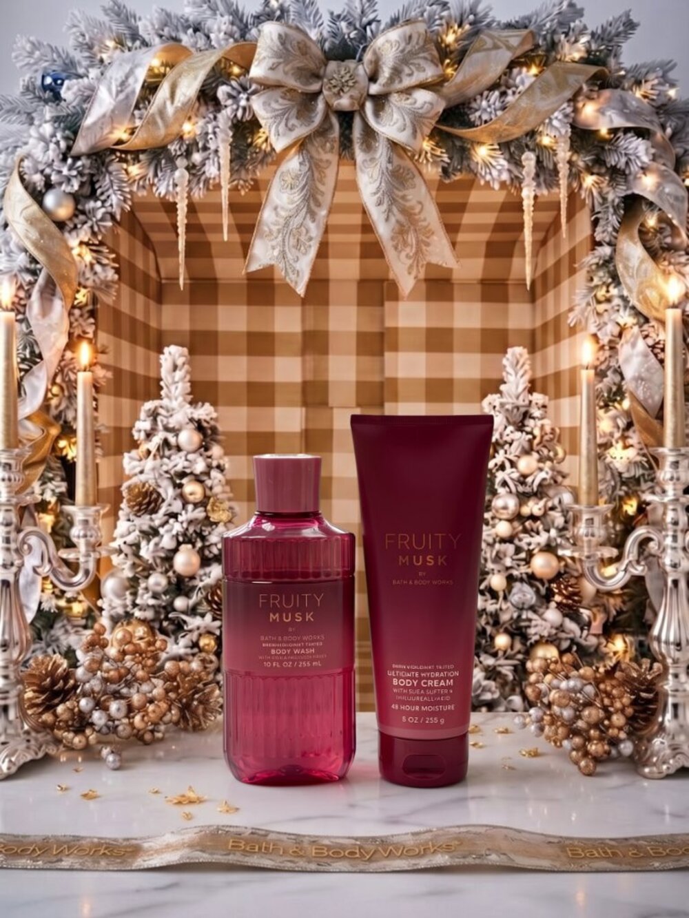 NEW! Bath & Body Works FRUITY MUSK Duo – Full-Size Body Wash & Body Cream Set